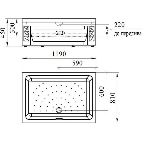 Поддон акриловый Радомир Верчелли 120х80 см R (высокий) - фото, картинка 3 Поддон акриловый Радомир Верчелли 120х80 см R (высокий) - фото 3