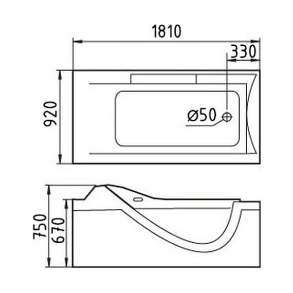 Ванна гидромассажная Gemy G9055 O 181x92 см R - фото 3
