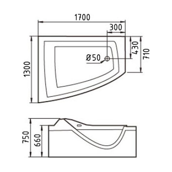 Ванна гидромассажная Gemy G9056 B 170x130 см L - фото 4