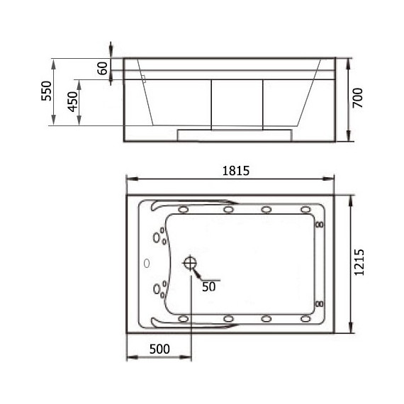 Ванна гидромассажная Gemy G9061 B 181x121 см R - фото 4