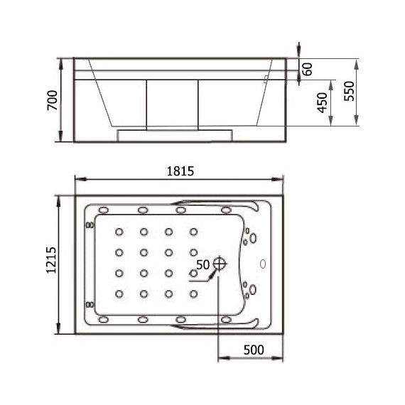 Ванна гидромассажная Gemy G9061 K 181x121 см L - фото 4