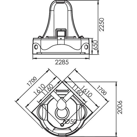 Ванна гидромассажная Gemy G9070 K 170x170 см - фото 3