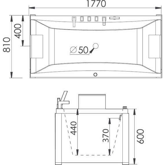 Ванна гидромассажная Gemy G9076 B 177x81 см - фото, картинка 4 Ванна гидромассажная Gemy G9076 B 177x81 см - фото 4