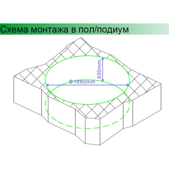 Ванна гидромассажная Gemy G9090 B 190x190 см - фото 4