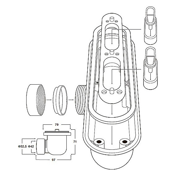 Сифон для душевого поддона RGW STL 14241100-01 - фото 2