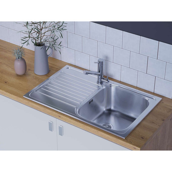 Кухонная мойка Omoikiri Kashiogawa 79-IN 0,7 мм 4993452, нержавеющая сталь - фото 2