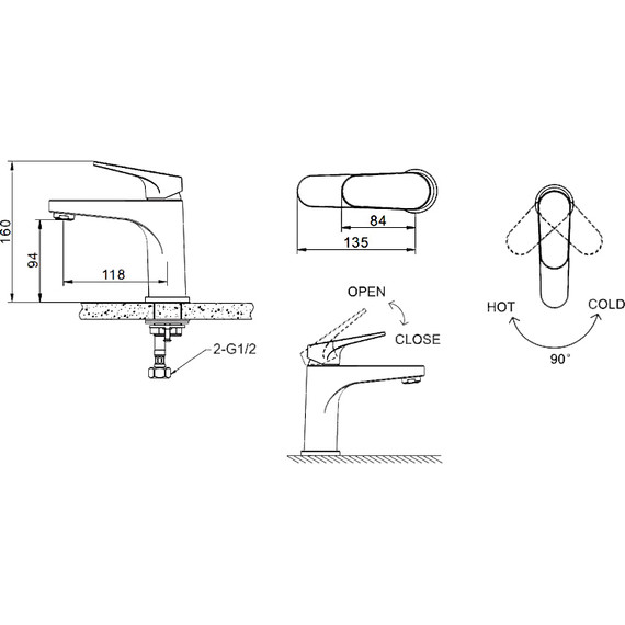 Смеситель для раковины BRAVAT ELER F1191238CP-RUS - фото 5