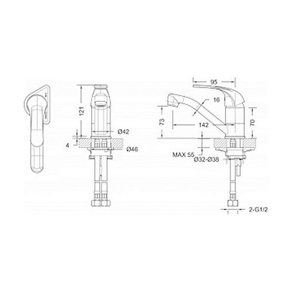 Смеситель универсальный BRAVAT FIT F1233188CP-RUS - фото, картинка 5 Смеситель универсальный BRAVAT FIT F1233188CP-RUS - фото 5