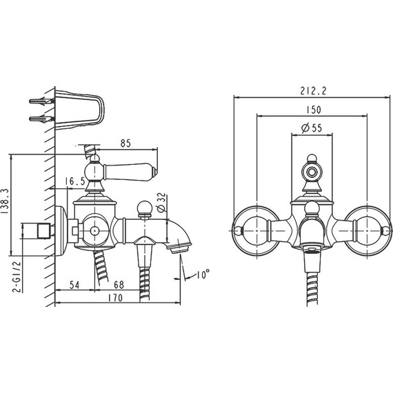 Смеситель для ванны BRAVAT ART F675109C-B, Цвет производителя: хром - фото, картинка 4 Смеситель для ванны BRAVAT ART F675109C-B, Цвет производителя: хром - фото 4