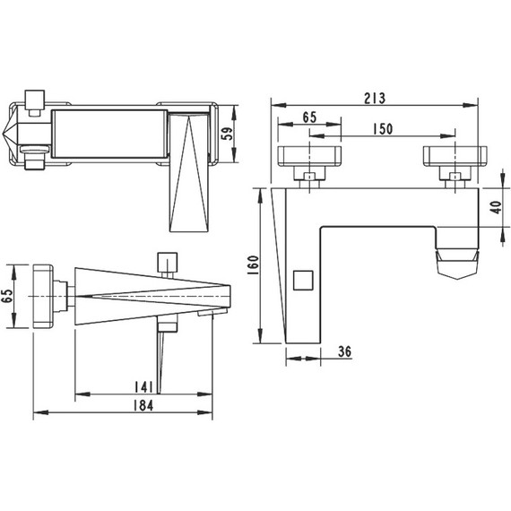 Смеситель для ванны BRAVAT ICEBERG F676110C-01, Цвет производителя: хром - фото, картинка 2 Смеситель для ванны BRAVAT ICEBERG F676110C-01, Цвет производителя: хром - фото 2