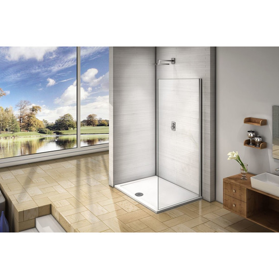 Боковая стенка Bas Neo SP-100-C-CH 100 см хром/прозрачное - фото, картинка 6 Боковая стенка Bas Neo SP-100-C-CH 100 см хром/прозрачное - фото 6