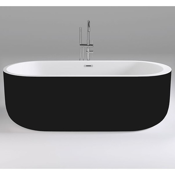 Ванна отдельностоящая Black & White Swan SB109 170x80 см, белый/черный - фото 