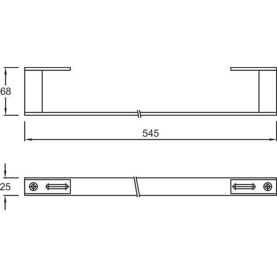 Полотенцедержатель для раковины Jacob Delafon Rythmik ​60 см E4121-CP - фото 2