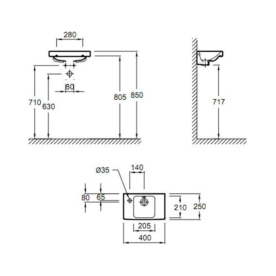 Раковина подвесная Jacob Delafon Odeon Up 40 см E4799G-00 - фото 4
