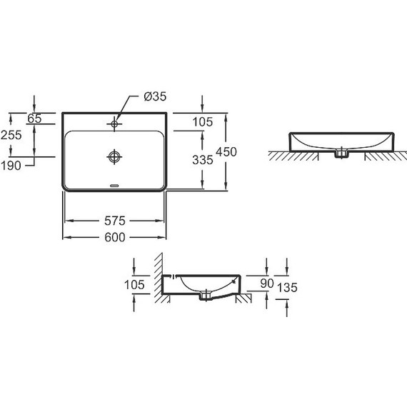 Раковина-чаша Jacob Delafon Vox 60 см EVD112-00 - фото 4