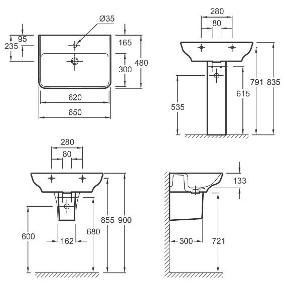 Раковина подвесная Jacob Delafon Struktura 65 см EGC112-00 - фото, картинка 10 Раковина подвесная Jacob Delafon Struktura 65 см EGC112-00 - фото 10