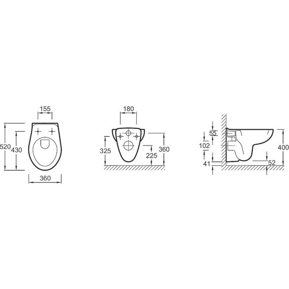 Унитаз подвесной Jacob Delafon Brive E4345G-00 - фото, картинка 2 Унитаз подвесной Jacob Delafon Brive E4345G-00 - фото 2