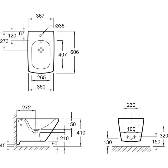 Биде подвесное Jacob Delafon Escale E1298-00 - фото 4
