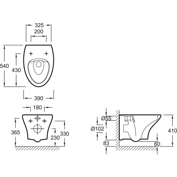 Унитаз подвесной безободковый Jacob Delafon Nouvelle Vague EDJ102-00 - фото, картинка 8 Унитаз подвесной безободковый Jacob Delafon Nouvelle Vague EDJ102-00 - фото 8