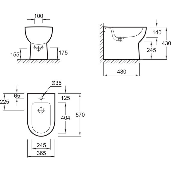 Биде напольное Jacob Delafon Odeon Up E4738-00 - фото, картинка 7 Биде напольное Jacob Delafon Odeon Up E4738-00 - фото 7