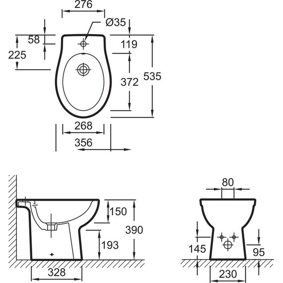 Биде напольное Jacob Delafon Patio EBB0002-00 - фото, картинка 4 Биде напольное Jacob Delafon Patio EBB0002-00 - фото 4
