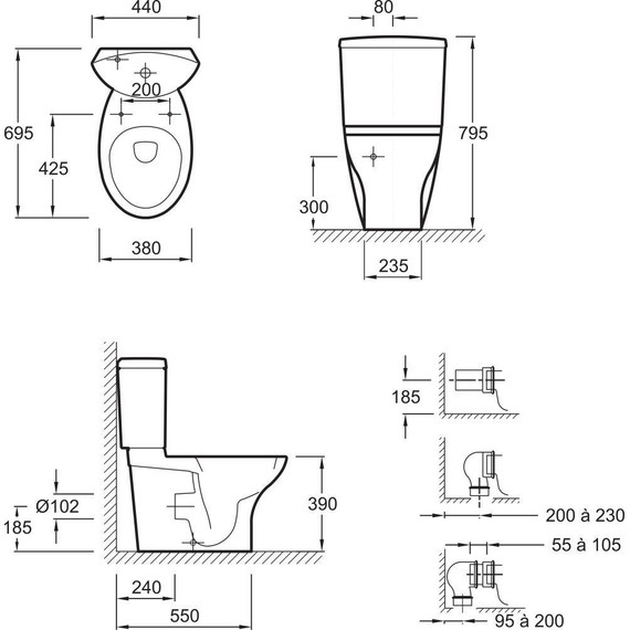 Унитаз-компакт Jacob Delafon Presquile 19077-00 с крышкой микролифт - фото, картинка 6 Унитаз-компакт Jacob Delafon Presquile 19077-00 с крышкой микролифт - фото 6