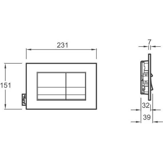 Кнопка смыва Jacob Delafon E20858-CP, хром - фото 2