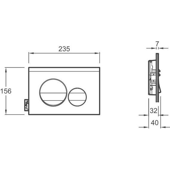 Кнопка смыва Jacob Delafon E20859-00-MWH, белый глянец - фото 2