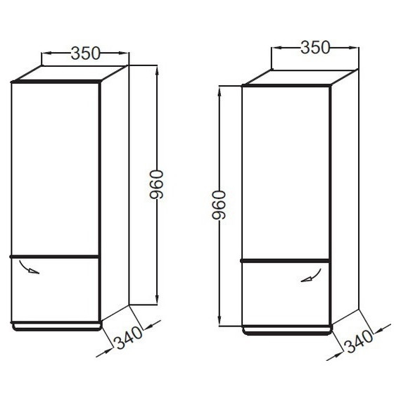 Шкаф подвесной Jacob Delafon Odeon Up 35 см R EB893D-E10, квебекский дуб - фото 2