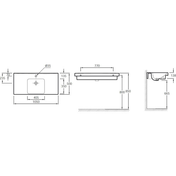 Тумба подвесная с раковиной Jacob Delafon Odeon Up 105 см EB891RU-J5, белый - фото 7