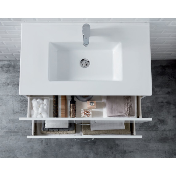 Тумба подвесная с раковиной Jacob Delafon Ola 80 см EB391RU-J5, белый - фото 6