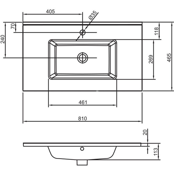 Тумба подвесная с раковиной Jacob Delafon Ola 80 см EB391RU-J5, белый - фото 9