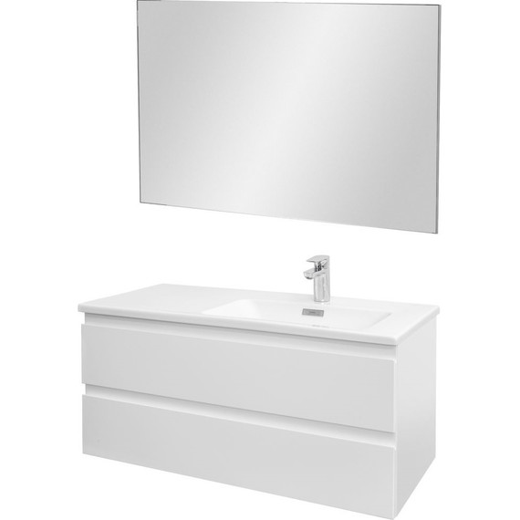 Тумба подвесная с раковиной Jacob Delafon Madeleine 100 см R EB2055-J5, белый - фото 4