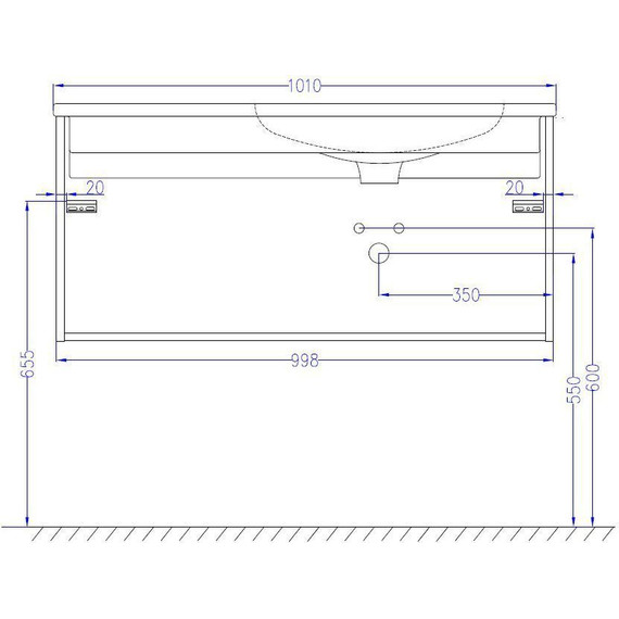 Тумба подвесная с раковиной Jacob Delafon Madeleine 100 см R EB2055-J5, белый - фото 11