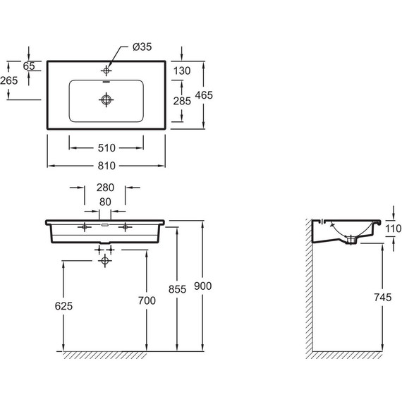 Тумба подвесная с раковиной Jacob Delafon Madeleine 80 см EB2053-J52, чёрный глянцевый - фото, картинка 9 Тумба подвесная с раковиной Jacob Delafon Madeleine 80 см EB2053-J52, чёрный глянцевый - фото 9