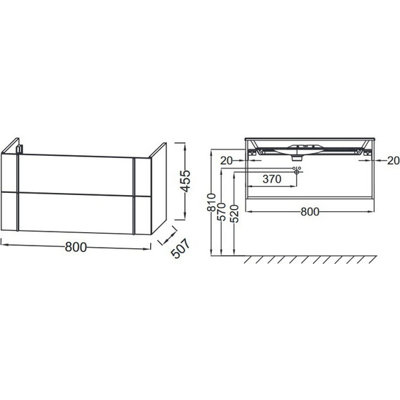 Тумба подвесная с раковиной Jacob Delafon Nouvelle Vague 80 см EB3030-E16, ореховое дерево - фото 4