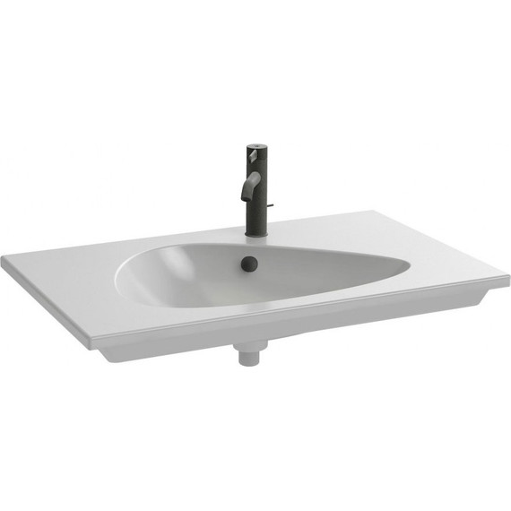 Тумба подвесная с раковиной Jacob Delafon Nouvelle Vague 80 см EB3030-E73, фактурный дуб - фото 5