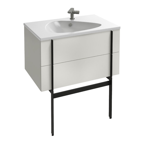 Тумба подвесная с раковиной Jacob Delafon Nouvelle Vague 80 см EB3030-G1C, белый лак - фото 3