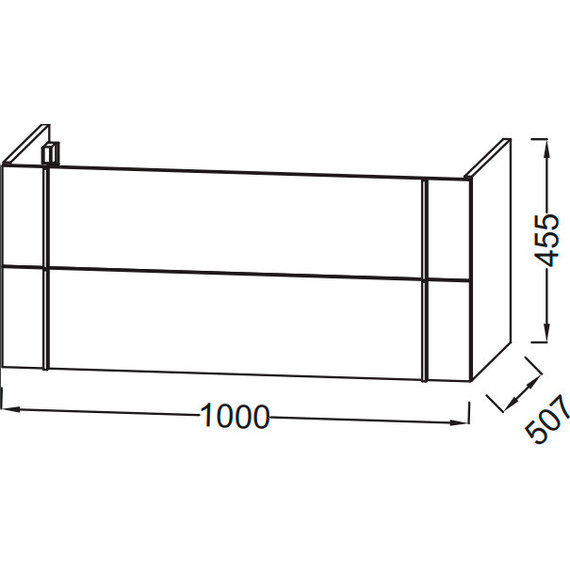 Тумба подвесная с раковиной Jacob Delafon Nouvelle Vague 100 см EB3032-N18, белый - фото 4