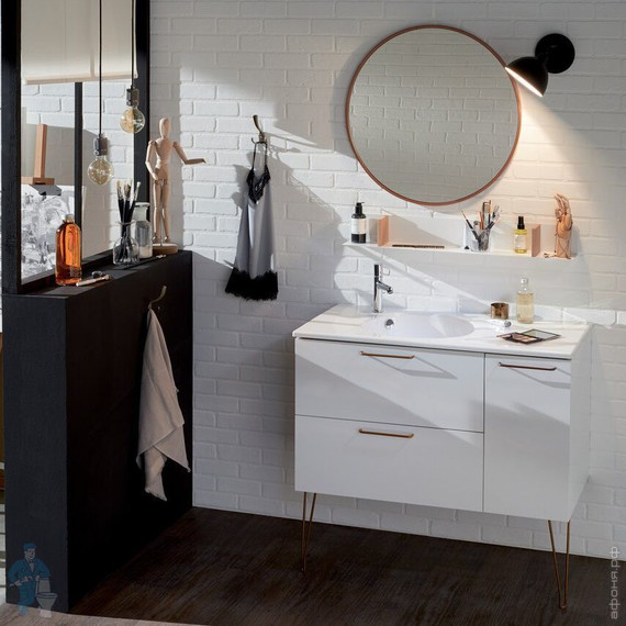 Зеркало Jacob Delafon Odeon Rive Gauche 70 см EB1177-GLD, золото - фото 2