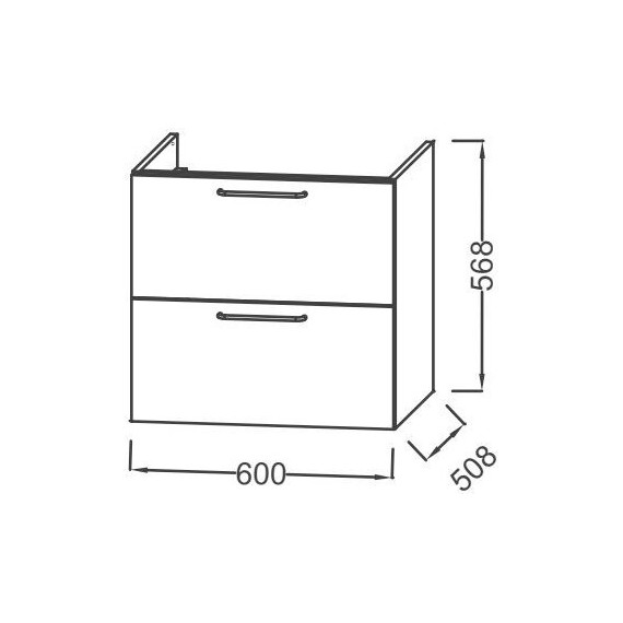 Тумба подвесная с раковиной Jacob Delafon Odeon Rive Gauche 60 см EB2520-R5-N18, белый - фото 5