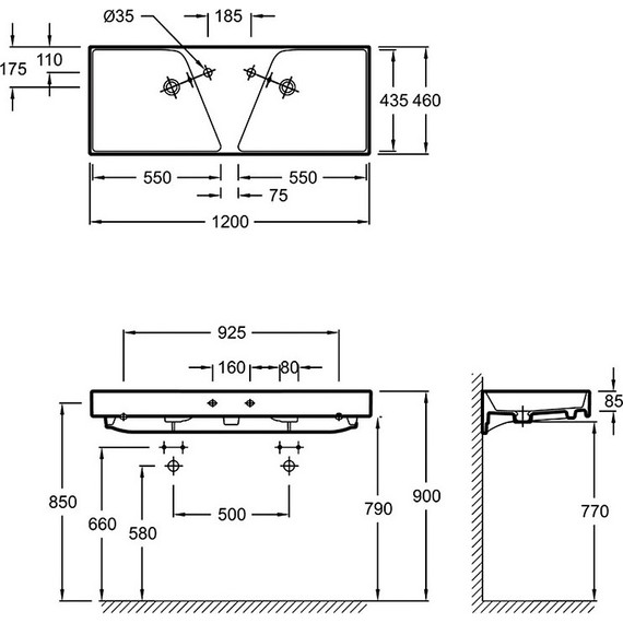 Тумба подвесная с раковиной Jacob Delafon Rythmik 120 см EB1305-E10, квебекский дуб - фото 4