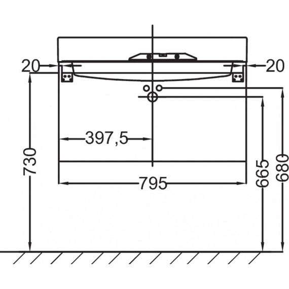 Тумба подвесная с раковиной Jacob Delafon Rythmik 80 см EB1302-E10, квебекский дуб - фото 2