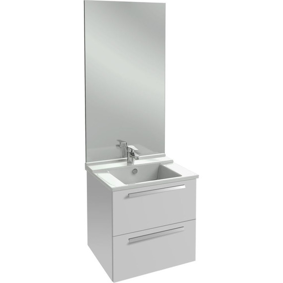 Тумба подвесная с раковиной Jacob Delafon Struktura 57 см EB1276-N18, белый - фото 4