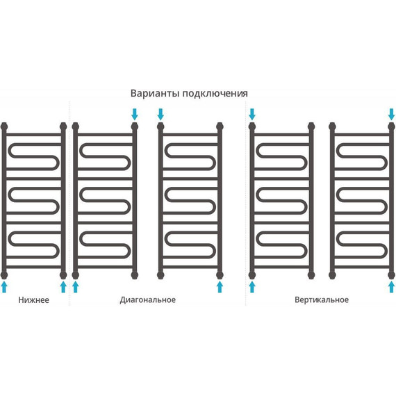 Полотенцесушитель водяной Сунержа Элегия+ П13 1000х400 мм 00-0205-1040 - фото 3