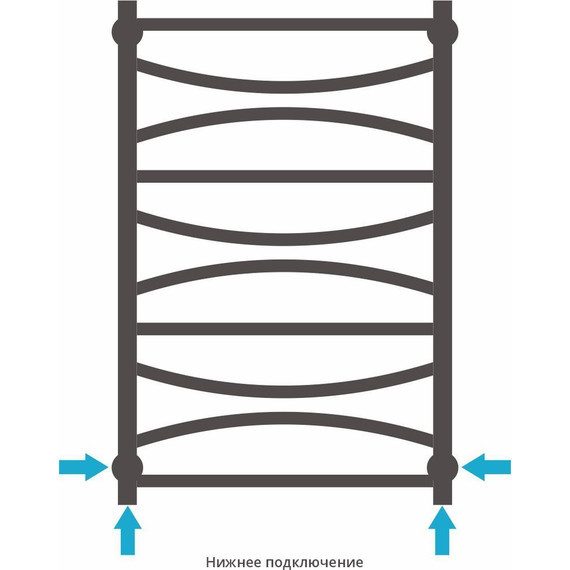 Полотенцесушитель водяной Сунержа Ажур П10 800х500 мм 00-0255-8050 - фото 3