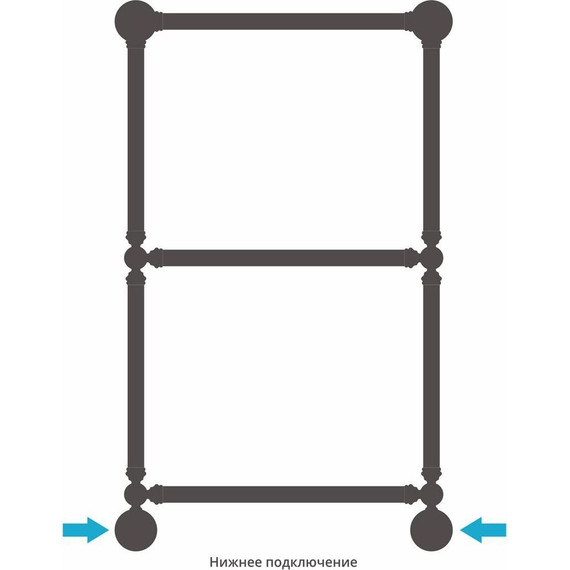 Полотенцесушитель водяной Сунержа Ренессанс 1304 П3 850х500 мм 00-0280-8650 - фото 3