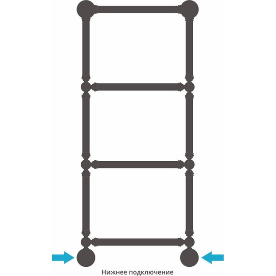 Полотенцесушитель водяной Сунержа Ренессанс 1304 П4 950х400 мм 00-0280-9640 - фото 3