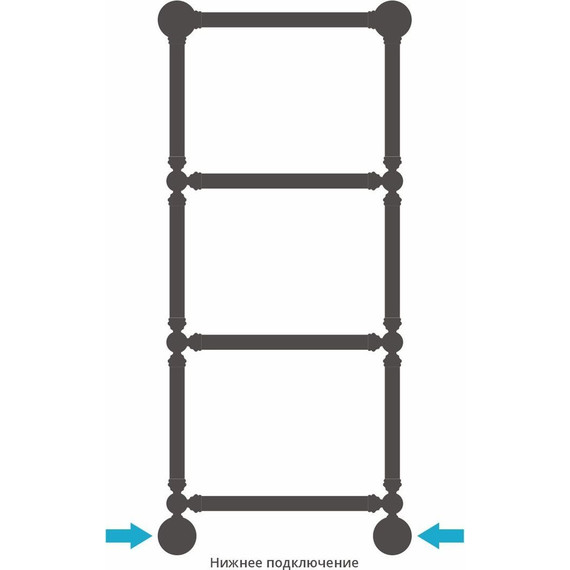 Полотенцесушитель водяной Сунержа Ренессанс 1386 с полкой П4 950х400 мм 00-0281-9640 - фото 4