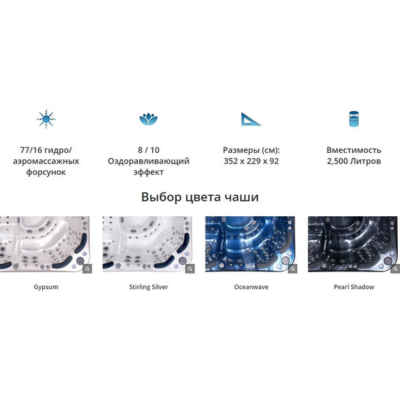 Спа бассейн Vortex Spas Palladium 352х229 см - фото 19